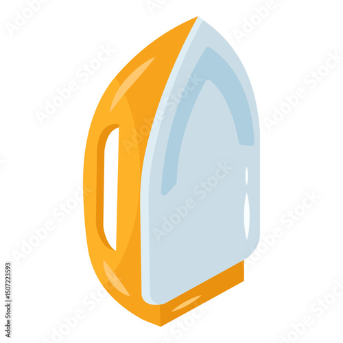 An editable design icon of electric iron
