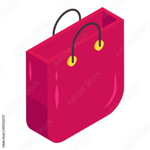 Trendy vector design of shopping bag