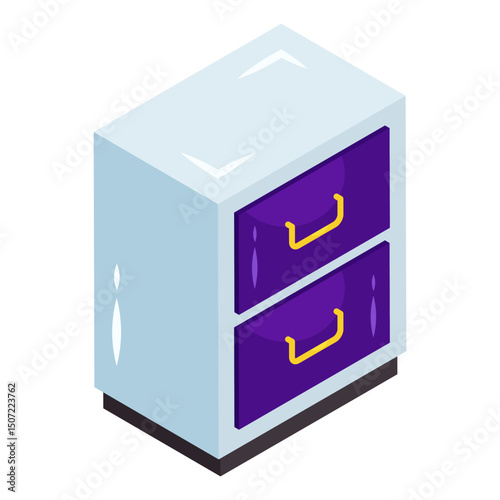 An icon design of bedside table