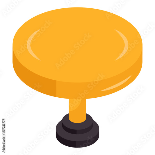 Editable design icon of round table