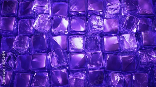 Purple Ice Cubes Abstract Background Texture