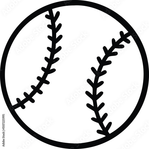 Baseball Linear Icon – Sport Ball Outline Symbol