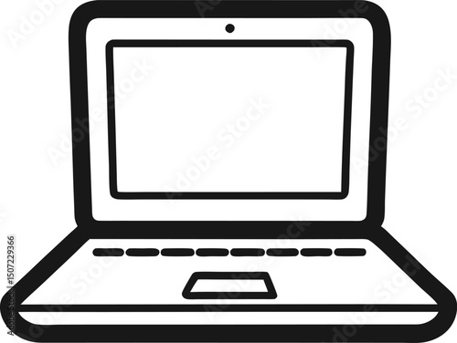 laptop with blank screen