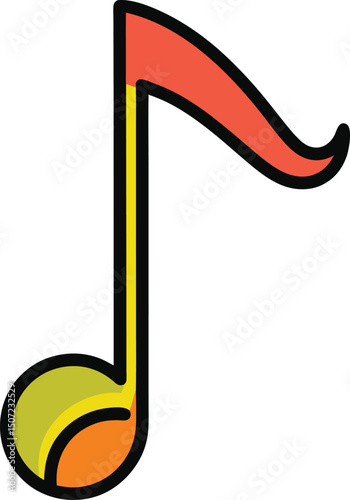 music note icon vector