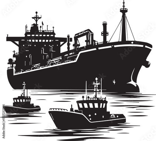 tanker ship vector