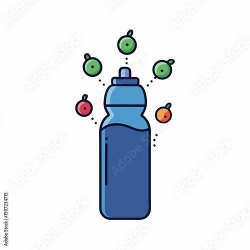 vector illustration of a bottle of water