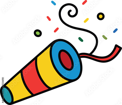 Party Popper icon vector