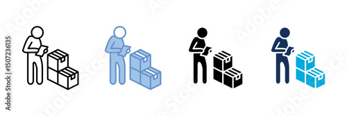 Logistics Management  Icon Set Multiple Style Collection