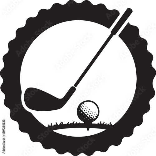 Golf Club and Ball Icon A Classic Design for Golf Enthusiasts