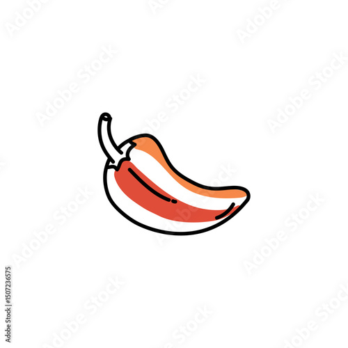 A vibrant hand-drawn chili pepper illustration