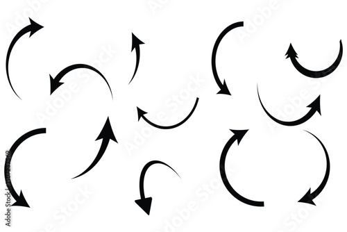 curve arrows icon. Vector curved arrow icon. eps 10.