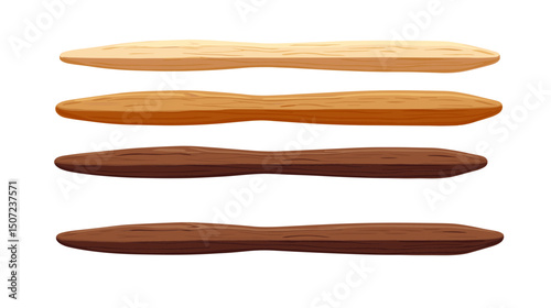 Four Layered Soil Textures Displaying Different Colors and Grain Sizes Ideal for Game Design Element on White Background