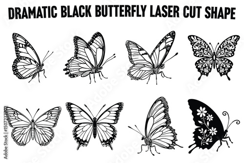 laser cut butterfly silhouette