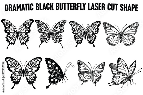 laser cut butterfly silhouette