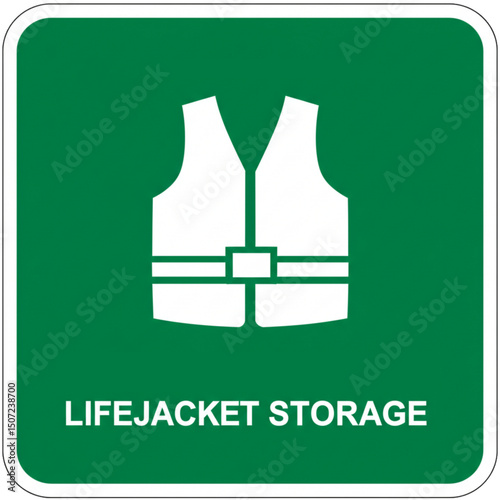 Storage location for life jackets.