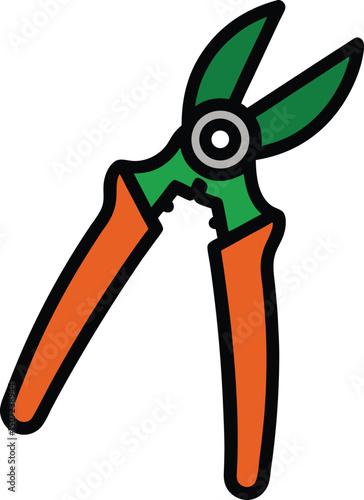 vector illustration of a Pruning shears