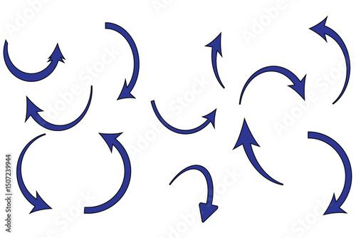 curve arrows icon. Vector curved arrow icon. eps 10.
