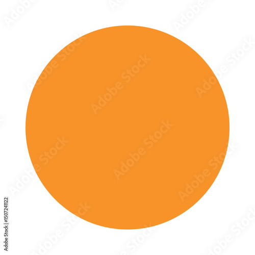 Orange circle illustration, clipart, isolated on white background