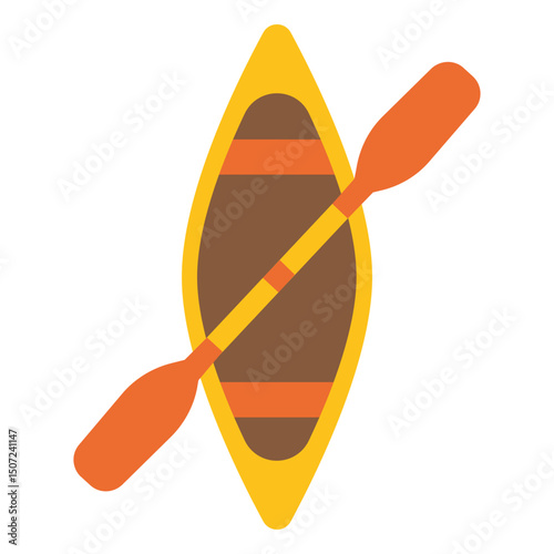 Kayak illustration, clipart, isolated on white background
