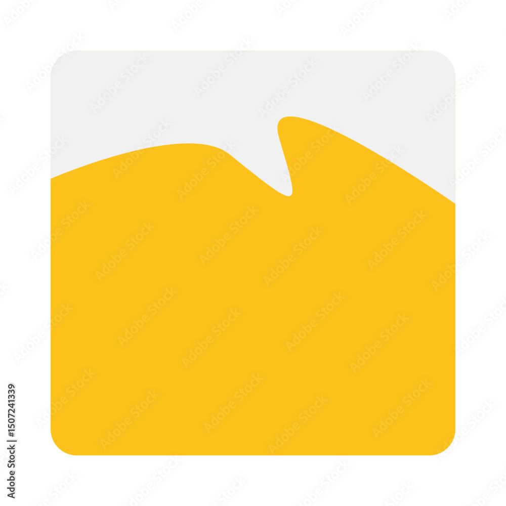 Abstract wave shape illustration, clipart, isolated on white background