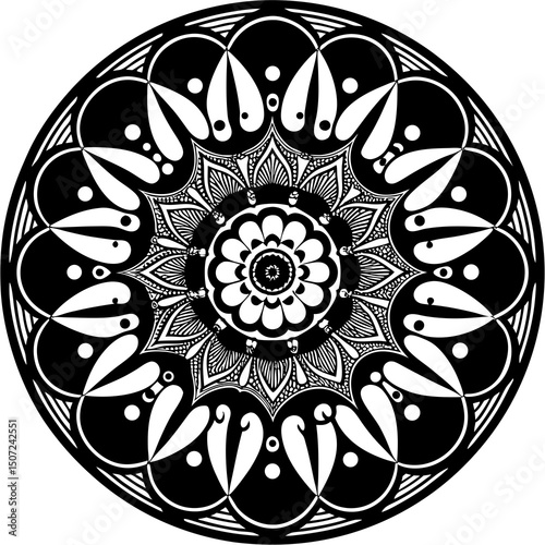 mandala round ornament