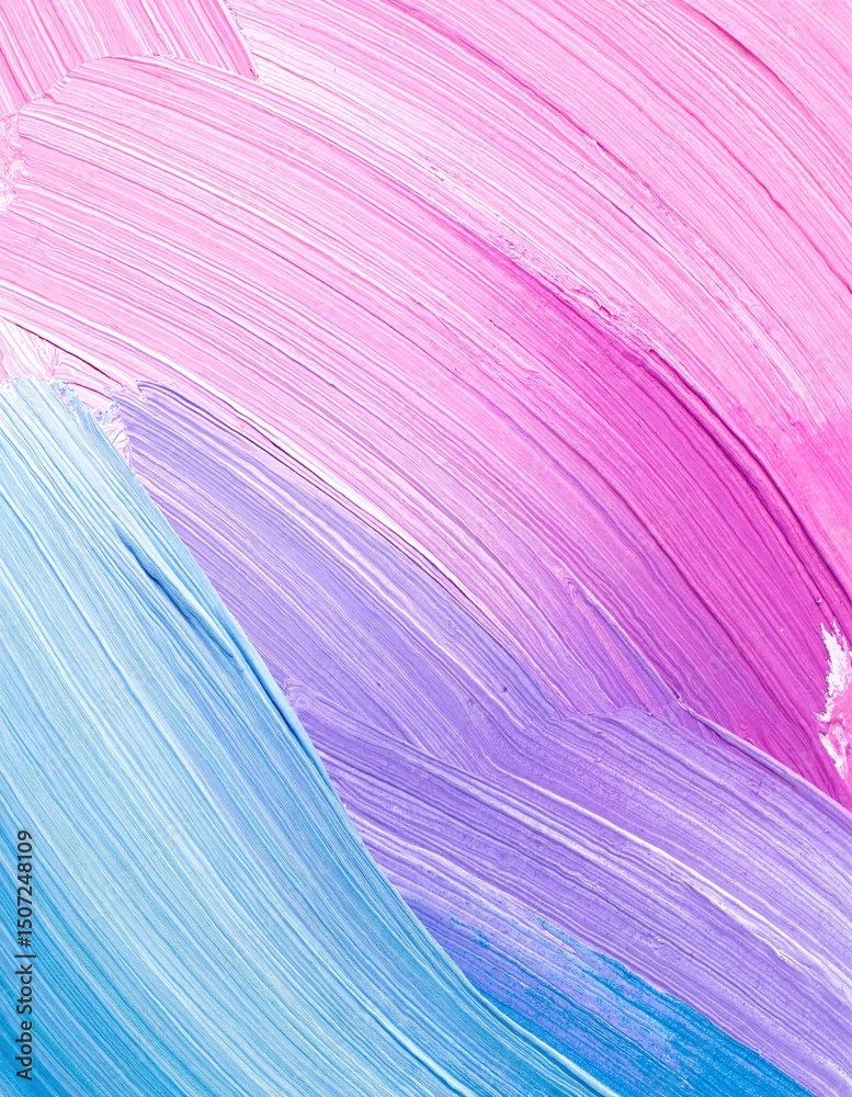 Fototapeta premium A vibrant abstract painting featuring a dynamic blend of bold colors, swirling shapes, and textured layers, creating an energetic and captivating backdrop.