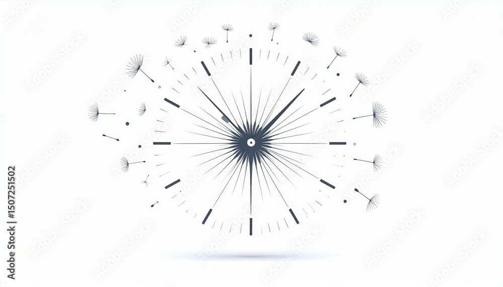 Obraz premium Abstract Minimalist Clock Design