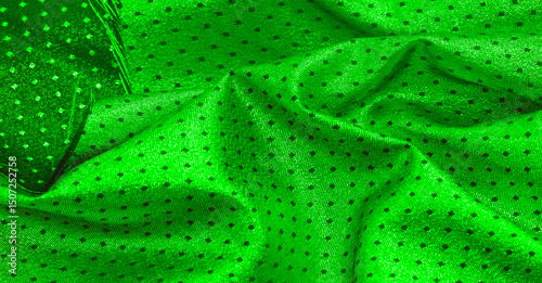 Konstfotografi Fabric with a metallic sheen in small polka dots