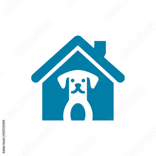 vector illustration of dog house logo design