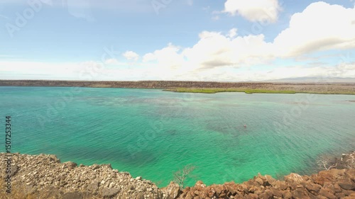 Galapagos Islands, Traveling on a bus from Baltra airport to Santa Cruz Island