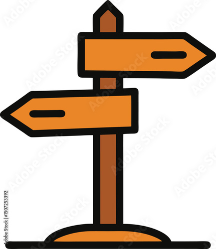 vector illustration of a Direction sign