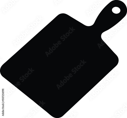 Cutting board kitchen silhouette vector, Cutting board kitchen icon silhouette illustration vector