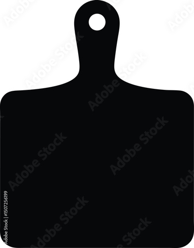 Cutting board kitchen silhouette vector, Cutting board kitchen icon silhouette illustration vector