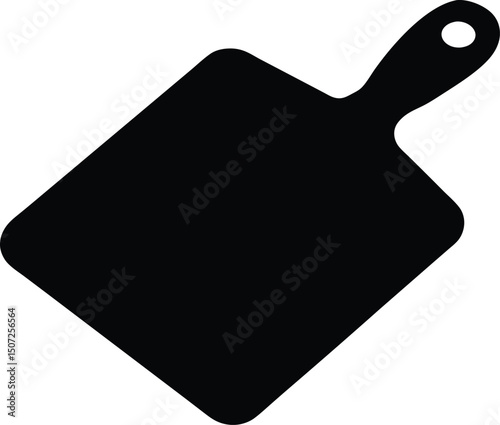 Cutting board kitchen silhouette vector, Cutting board kitchen icon silhouette illustration vector