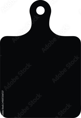 Cutting board kitchen silhouette vector, Cutting board kitchen icon silhouette illustration vector