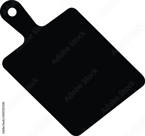 Cutting board kitchen silhouette vector, Cutting board kitchen icon silhouette illustration vector