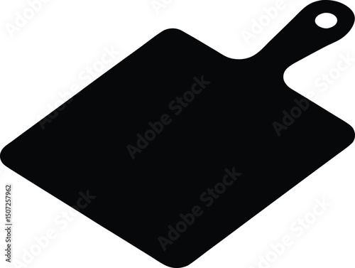 Cutting board kitchen silhouette vector, Cutting board kitchen icon silhouette illustration vector
