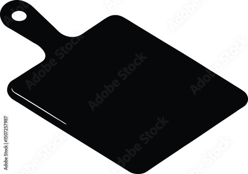 Cutting board kitchen silhouette vector, Cutting board kitchen icon silhouette illustration vector