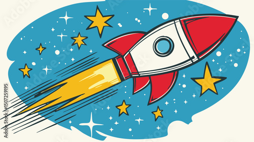 Adobe Illustrator Artwork rocket