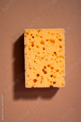 Bath and hygiene sponge overhead view