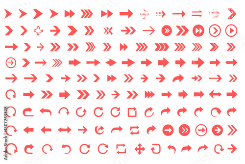 rrow Icon SVG Bundle – Red Directional Vector Arrows for Design & Cricut