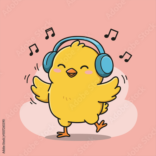 cute cartoon rooster singing a song