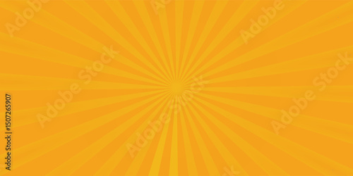 orange sun rays background design template