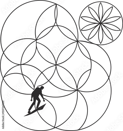 Black arachnid spider with long legs on a vector cobweb, ideal for scary Halloween design illustration