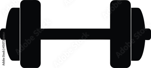 Dumbbell silhouette, Dumbbell black silhouette icon,dumbbell icon vector illustration