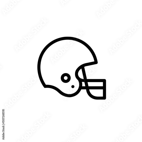 Football helmet icon representing sports and safety