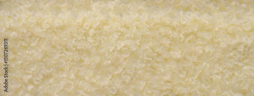 Fotografie Faux fur of white pale yellow color