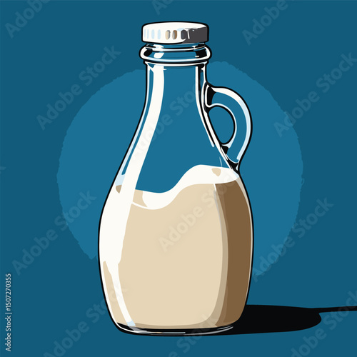 milk bottle vector art for design needs
