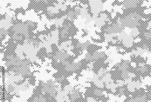 Abstract halftone background. Military camouflage effect dot seamless pattern texture. Dotted background as design element.