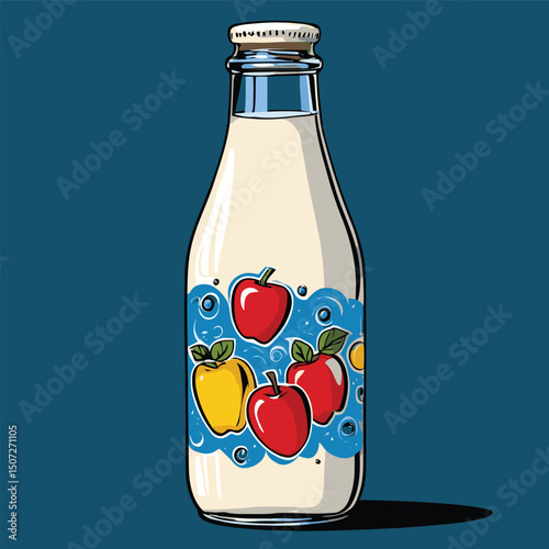 milk bottle vector art for design needs